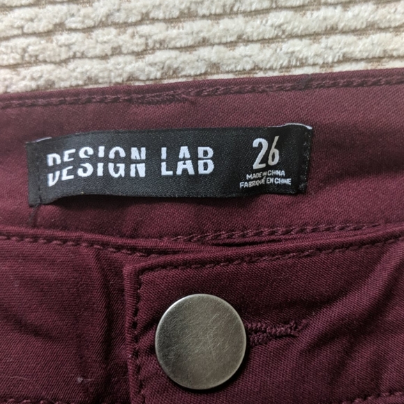 Design Lab Skinny Jeans - Maroon - Picture 3 of 3